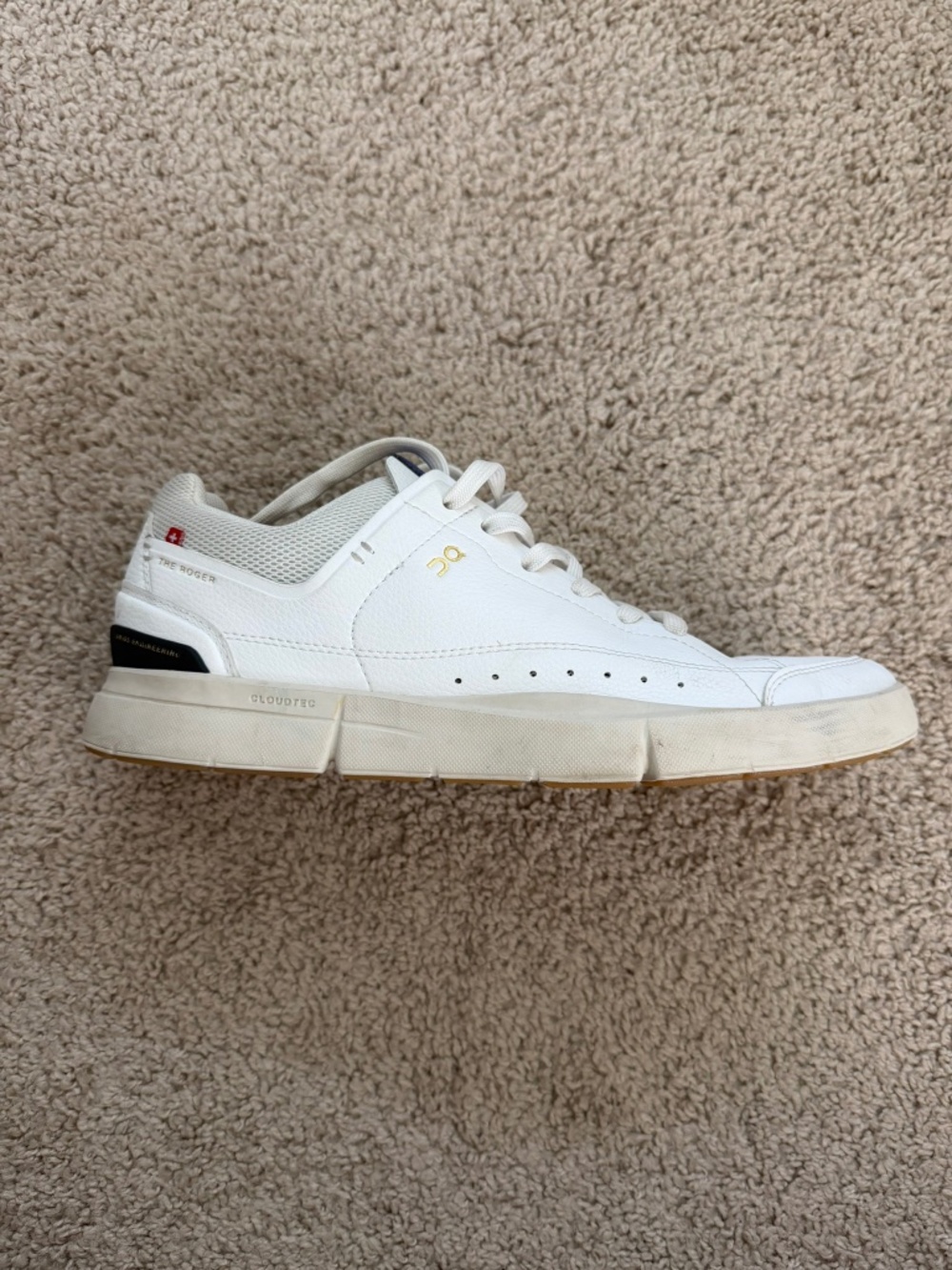 On Running The Roger Sneakers Women's 10 EUR 42 White Low Top Tennis Shoes